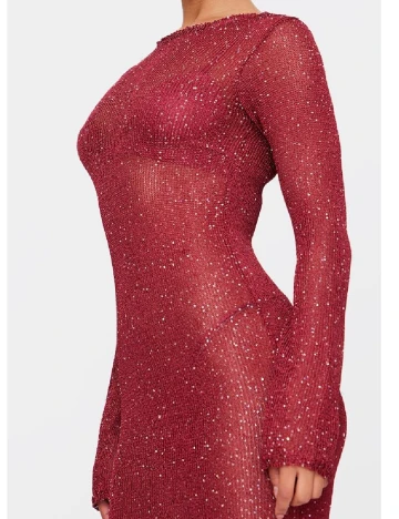 Rochie lunga PRETTYLITTLETHING, rosu