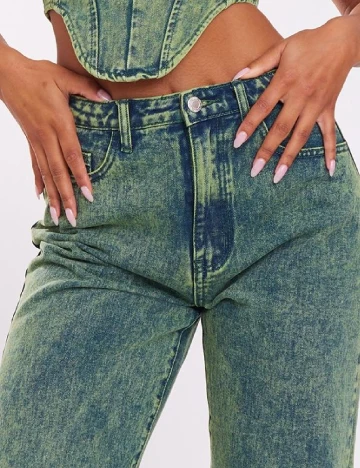 Blugi PRETTYLITTLETHING, verde