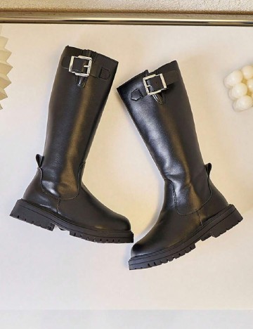 Cizme Shein Kids, negru