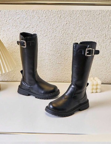 Cizme Shein Kids, negru