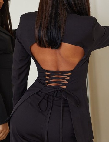 Sacou PRETTYLITTLETHING, negru