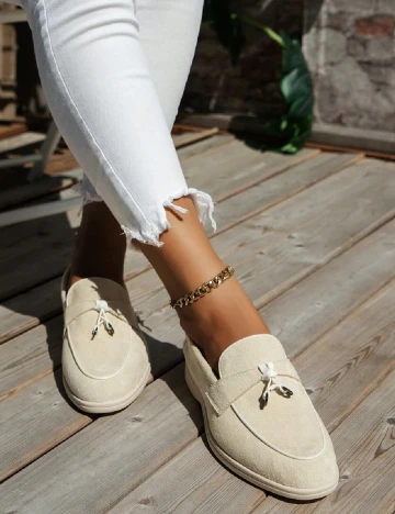 Mocasini SHEIN, crem Crem