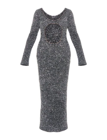 Rochie lunga PRETTYLITTLETHING, negru