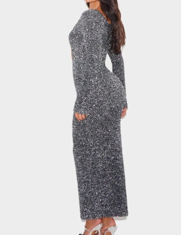 Rochie lunga PRETTYLITTLETHING, negru