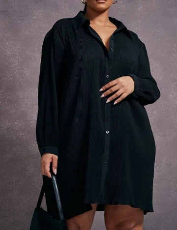 Rochie scurta PrettyLittleThing Plus Size, negru