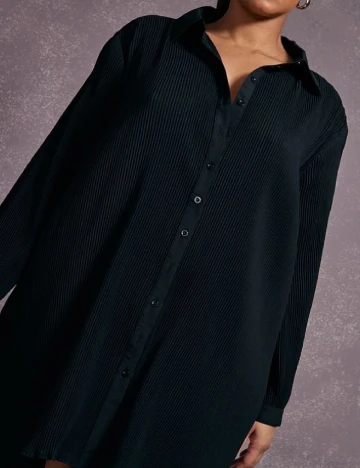 Rochie scurta PrettyLittleThing Plus Size, negru