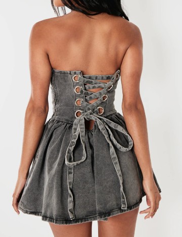 Rochie scurta PRETTYLITTLETHING, gri