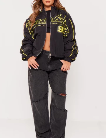 Geaca PRETTYLITTLETHING, negru
