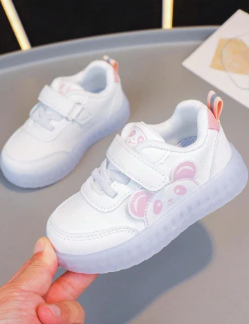 Adidasi cu luminite Shein Kids, alb Alb