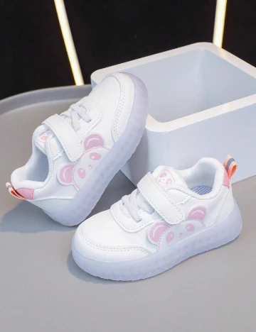 Adidasi cu luminite Shein Kids, alb Alb