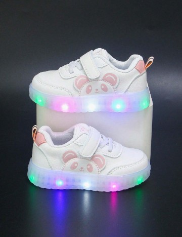 Adidasi cu luminite Shein Kids, alb