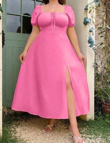 Rochie lunga SHEIN CURVE, roz