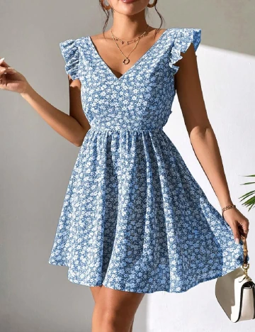 Rochie scurta SHEIN, albastru