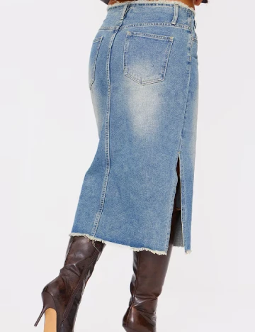 Fusta PRETTYLITTLETHING, albastru
