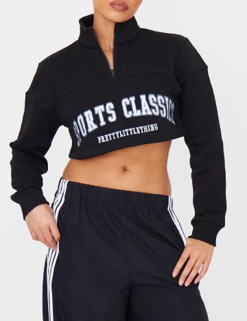 Top PRETTYLITTLETHING, negru