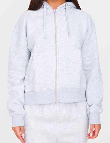Hanorac Oversize PRETTYLITTLETHING, gri
