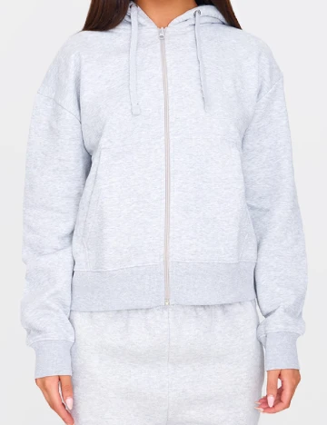 Hanorac Oversize PRETTYLITTLETHING, gri