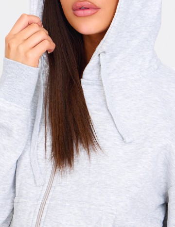 Hanorac Oversize PRETTYLITTLETHING, gri