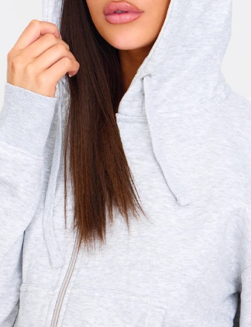 Hanorac Oversize PRETTYLITTLETHING, gri