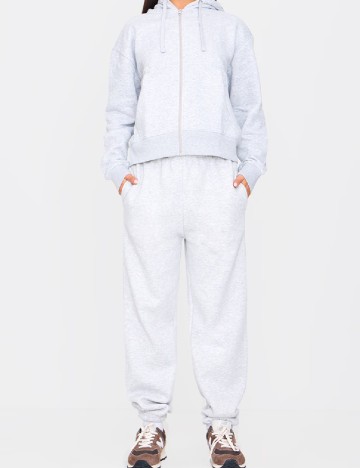 Hanorac Oversize PRETTYLITTLETHING, gri