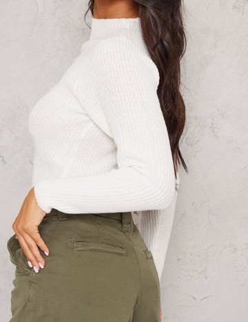 Bluza PRETTYLITTLETHING, alb