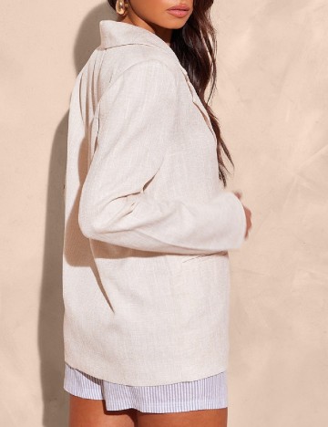Sacou Oversize PRETTYLITTLETHING, crem