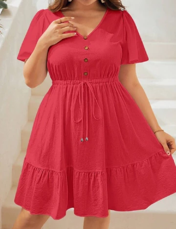 Rochie scurta SHEIN CURVE, rosu