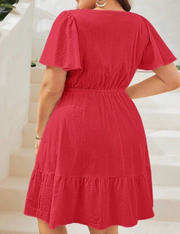 Rochie scurta SHEIN CURVE, rosu