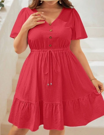 Rochie scurta SHEIN CURVE, rosu