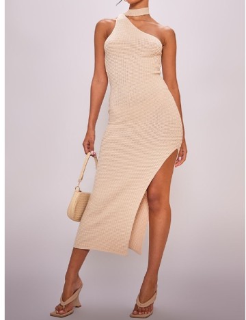 Rochie medie PrettyLittleThing, crem