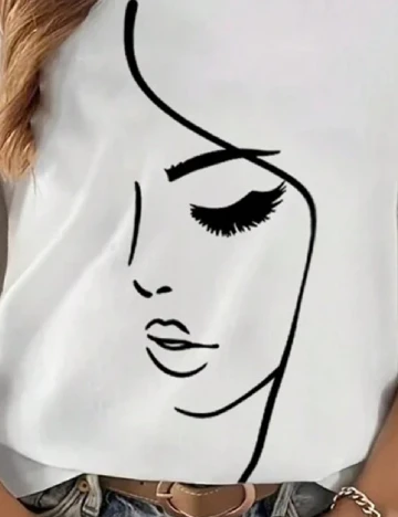 Tricou SHEIN CURVE, alb