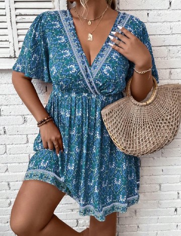 Rochie scurta SHEIN CURVE, albastru