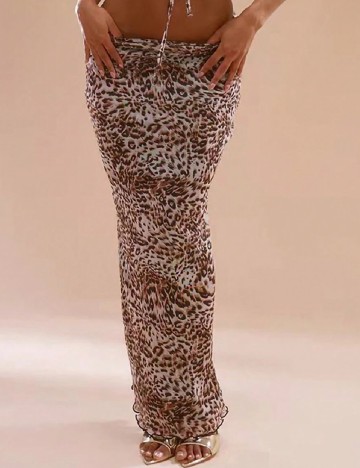 
						Fusta SHEIN, animal print