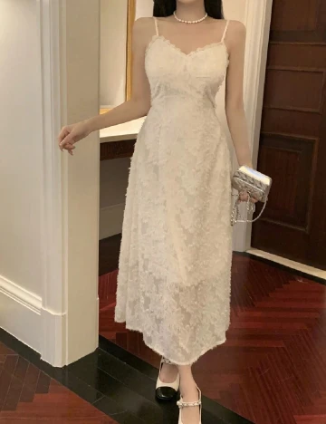 Rochie lunga Dazy, crem Crem