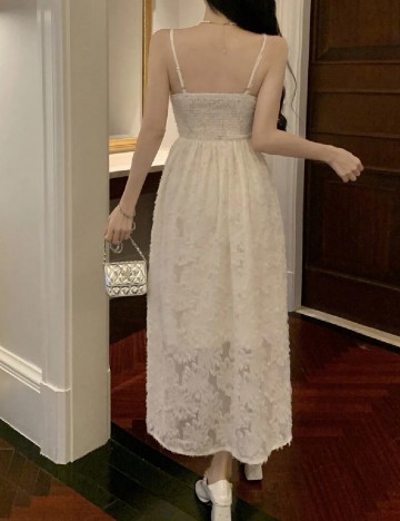 Rochie lunga Dazy, crem