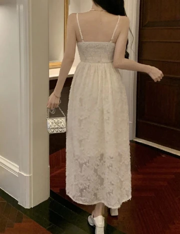 Rochie lunga Dazy, crem Crem