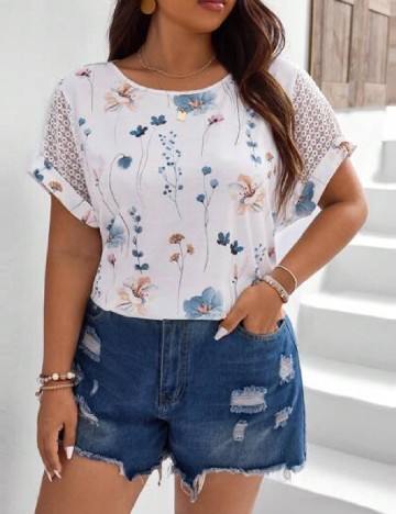 Bluza SHEIN CURVE, alb