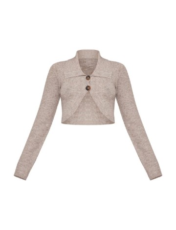 Cardigan PRETTYLITTLETHING, gri