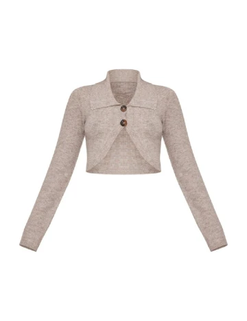 Cardigan PRETTYLITTLETHING, gri