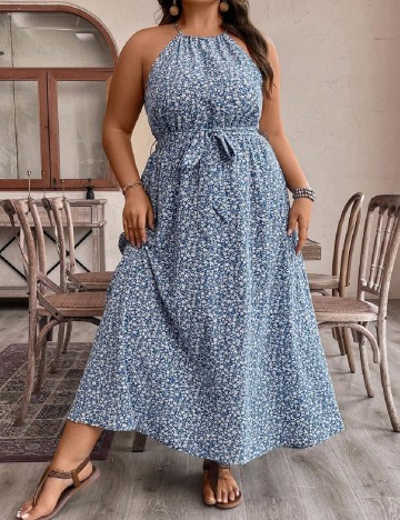 Rochie lunga SHEIN CURVE, albastru
