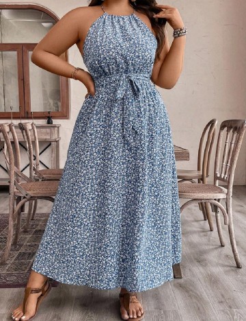 Rochie lunga SHEIN CURVE, albastru