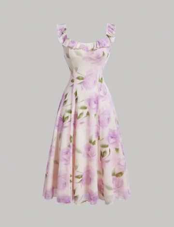 Rochie medie SHEIN, floral print