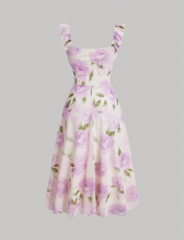 Rochie medie SHEIN, floral print