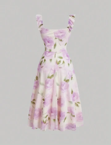 Rochie medie SHEIN, floral print