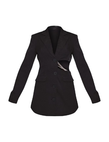 Sacou PRETTYLITTLETHING, negru