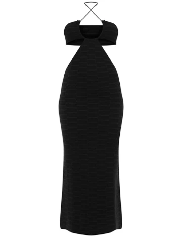 Rochie lunga PRETTYLITTLETHING, negru