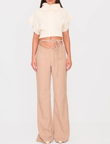 
						Pantaloni PRETTYLITTLETHING, maro