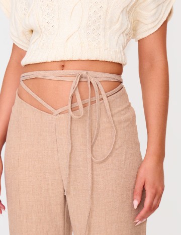 Pantaloni PRETTYLITTLETHING, maro