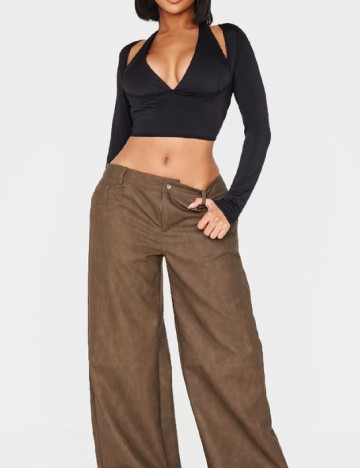 Top PRETTYLITTLETHING, negru