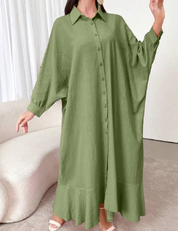 Rochie lunga SHEIN, verde